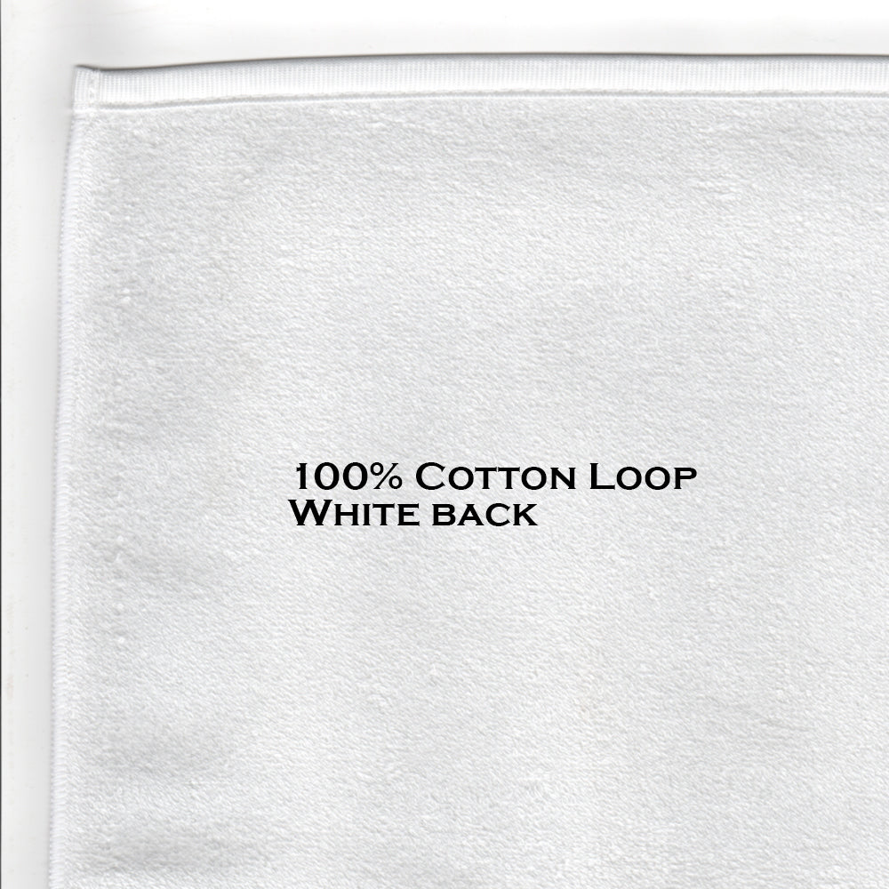 Black and Tan Pekingese Coastal Sea Glass Kitchen Towel Velour Plush Front and Cotton Loop Back Machine Washable