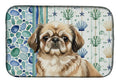 Sable Pekingese Coastal Sea Glass Dish Drying Mat Absorbent Dish Drying Mat Pad for Kitchen Counter Dish Drainer Mat for Countertop, 14 x 21", Multicolor