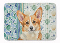 Corgi Coastal Sea Glass Memory Foam Kitchen Mat Machine Washable Anti-Fatigue Cushion Comfort Bath or Kitchen Rug