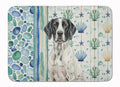 Black and White Pointer Coastal Sea Glass Memory Foam Kitchen Mat Machine Washable Anti-Fatigue Cushion Comfort Bath or Kitchen Rug
