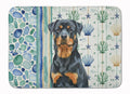 Rottweiler Coastal Sea Glass Memory Foam Kitchen Mat Machine Washable Anti-Fatigue Cushion Comfort Bath or Kitchen Rug