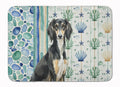 Black and Tan Saluki Coastal Sea Glass Memory Foam Kitchen Mat Machine Washable Anti-Fatigue Cushion Comfort Bath or Kitchen Rug