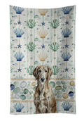 Brindle Scottish Deerhound Coastal Sea Glass Kitchen Towel Velour Plush Front and Cotton Loop Back Machine Washable