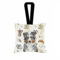 Blue Merle American Shepherd Coffee Bar Hanging Square Fabric Ornament 3.5 � 3.5 Decorative Door-Knob & Tree Hanger, Soft Fabric