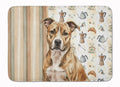 Brindle American Staffordshire Terrier Coffee Bar Memory Foam Kitchen Mat Machine Washable Anti-Fatigue Cushion Comfort Bath or Kitchen Rug