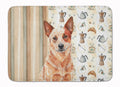 Red Heeler Australian Cattle Dog Coffee Bar Memory Foam Kitchen Mat Machine Washable Anti-Fatigue Cushion Comfort Bath or Kitchen Rug