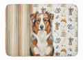 Red Merle Australian Shepherd Coffee Bar Memory Foam Kitchen Mat Machine Washable Anti-Fatigue Cushion Comfort Bath or Kitchen Rug