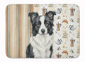 Border Collie Coffee Bar Memory Foam Kitchen Mat Machine Washable Anti-Fatigue Cushion Comfort Bath or Kitchen Rug