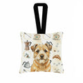 Wheaten Border Terrier Coffee Bar Hanging Square Fabric Ornament 3.5 � 3.5 Decorative Door-Knob & Tree Hanger, Soft Fabric