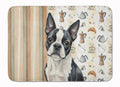Boston Terrier Coffee Bar Memory Foam Kitchen Mat Machine Washable Anti-Fatigue Cushion Comfort Bath or Kitchen Rug