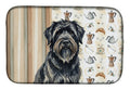 Bouvier des Flandres Coffee Bar Dish Drying Mat Absorbent Dish Drying Mat Pad for Kitchen Counter Dish Drainer Mat for Countertop, 14 x 21", Multicolor