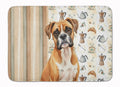 Boxer Coffee Bar Memory Foam Kitchen Mat Machine Washable Anti-Fatigue Cushion Comfort Bath or Kitchen Rug