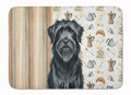Black Briard Coffee Bar Memory Foam Kitchen Mat Machine Washable Anti-Fatigue Cushion Comfort Bath or Kitchen Rug