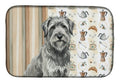 Gray Briard Coffee Bar Dish Drying Mat Absorbent Dish Drying Mat Pad for Kitchen Counter Dish Drainer Mat for Countertop, 14 x 21", Multicolor