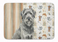 Gray Briard Coffee Bar Memory Foam Kitchen Mat Machine Washable Anti-Fatigue Cushion Comfort Bath or Kitchen Rug