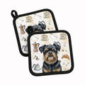 Black and Tan Brussels Griffon Coffee Bar Pot Holder Set of 2 Heat Resistant Quilted Hot Pads 7.5 x 7.5 Inch, Insulated Kitchen Trivets for Cooking & Baking