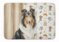 Tricolor Collie Coffee Bar Memory Foam Kitchen Mat Machine Washable Anti-Fatigue Cushion Comfort Bath or Kitchen Rug