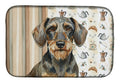 Wirehaired Wild Boar Dachshund Coffee Bar Dish Drying Mat Absorbent Dish Drying Mat Pad for Kitchen Counter Dish Drainer Mat for Countertop, 14 x 21", Multicolor
