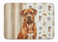 Mahogany Dogue de Bordeaux Coffee Bar Memory Foam Kitchen Mat Machine Washable Anti-Fatigue Cushion Comfort Bath or Kitchen Rug