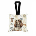 Liver Roan English Cocker Spaniel Coffee Bar Hanging Square Fabric Ornament 3.5 � 3.5 Decorative Door-Knob & Tree Hanger, Soft Fabric