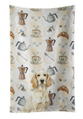 Lemon Belton English Setter Coffee Bar Kitchen Towel Velour Plush Front and Cotton Loop Back Machine Washable