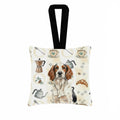 Tricolor English Setter Coffee Bar Hanging Square Fabric Ornament 3.5 � 3.5 Decorative Door-Knob & Tree Hanger, Soft Fabric