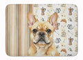 Fawn French Bulldog Coffee Bar Memory Foam Kitchen Mat Machine Washable Anti-Fatigue Cushion Comfort Bath or Kitchen Rug