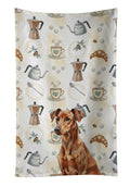 Red German Pinscher Coffee Bar Kitchen Towel Velour Plush Front and Cotton Loop Back Machine Washable