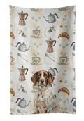 German Shorthaired Pointer Coffee Bar Kitchen Towel Velour Plush Front and Cotton Loop Back Machine Washable