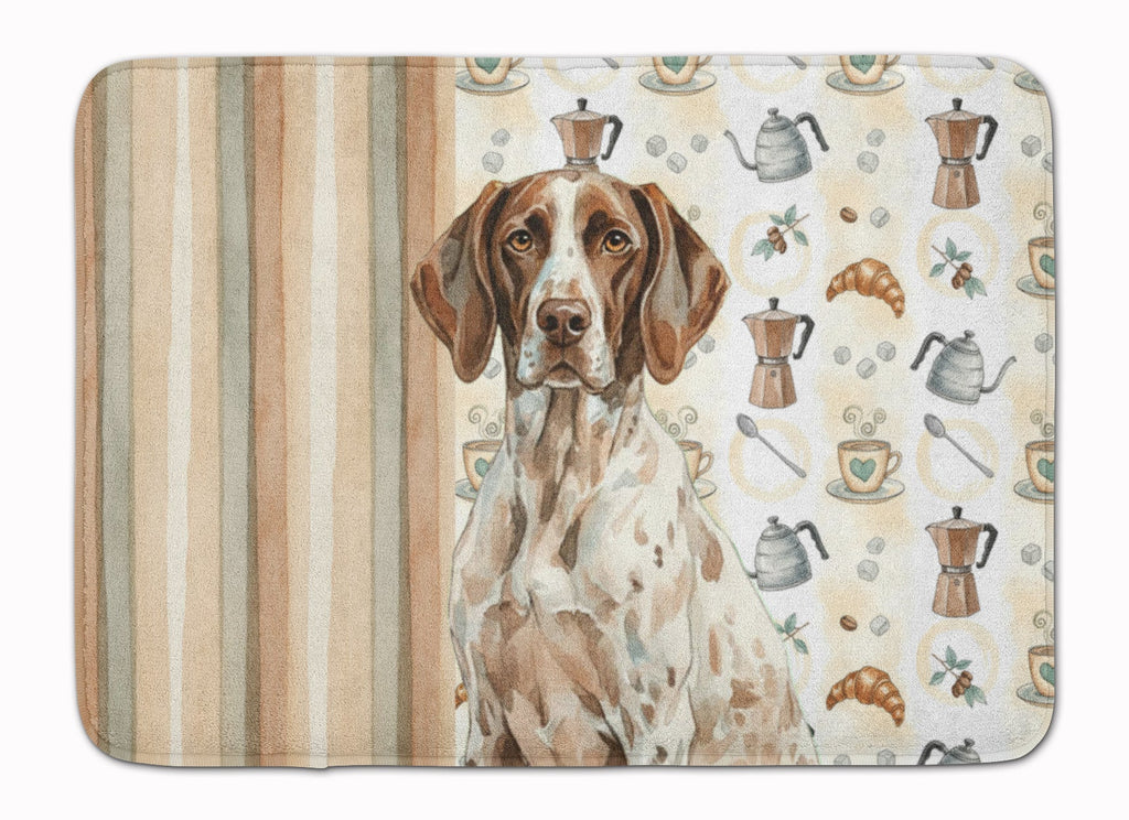 German Shorthaired Pointer Coffee Bar Memory Foam Kitchen Mat Machine Washable Anti-Fatigue Cushion Comfort Bath or Kitchen Rug
