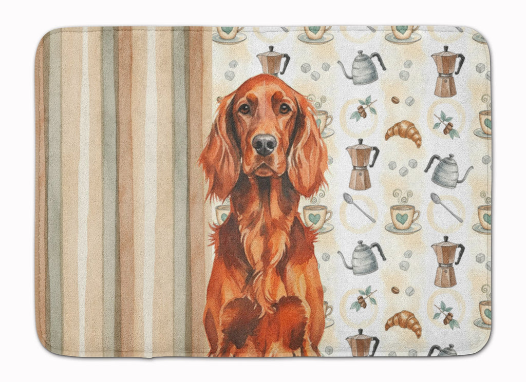Irish Setter Coffee Bar Memory Foam Kitchen Mat Machine Washable Anti-Fatigue Cushion Comfort Bath or Kitchen Rug