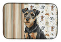 Black and Tan Lakeland Terrier Coffee Bar Dish Drying Mat Absorbent Dish Drying Mat Pad for Kitchen Counter Dish Drainer Mat for Countertop, 14 x 21", Multicolor