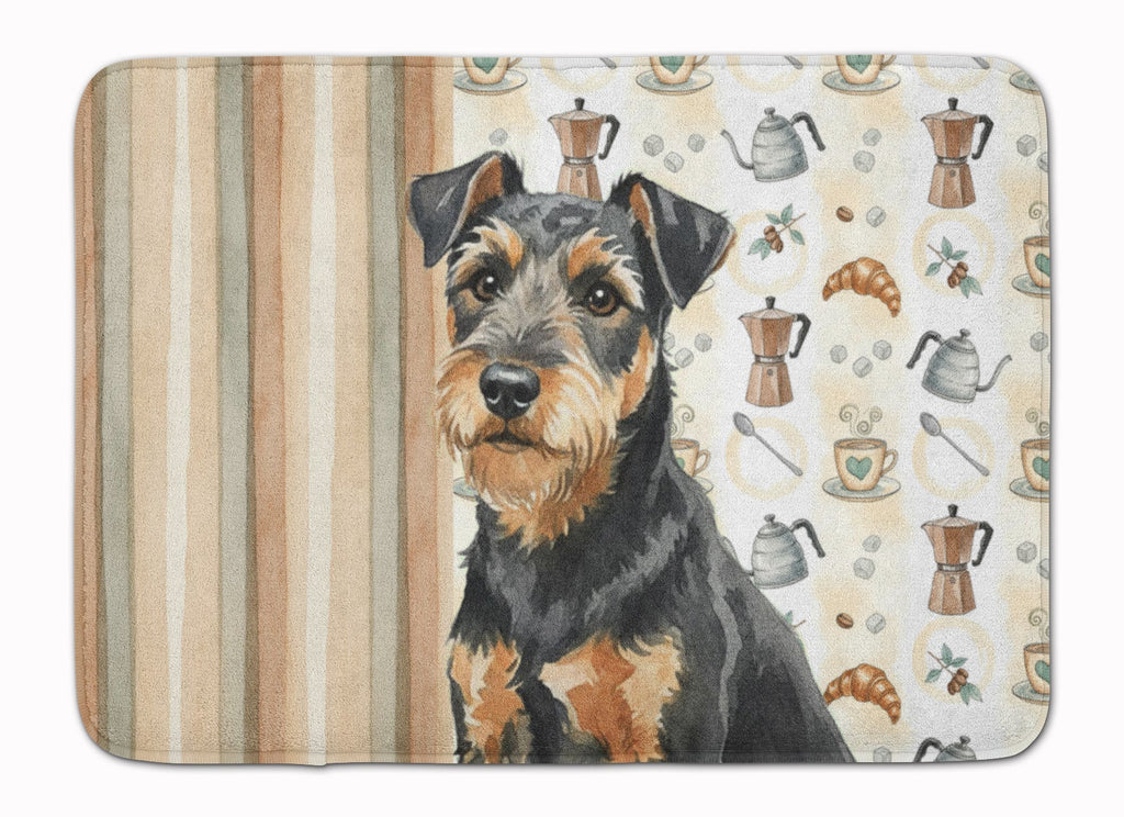 Black and Tan Lakeland Terrier Coffee Bar Memory Foam Kitchen Mat Machine Washable Anti-Fatigue Cushion Comfort Bath or Kitchen Rug