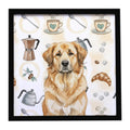 Sandy Leonberger Coffee Bar Framed Metal Print Bathroom, Kitchen, Office, Home Decor Wall Art Ready to Hang, Square, 8X8