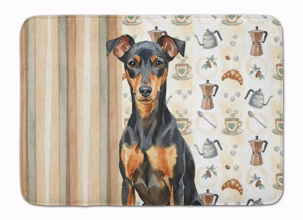 Manchester Terrier Coffee Bar Memory Foam Kitchen Mat Machine Washable Anti-Fatigue Cushion Comfort Bath or Kitchen Rug