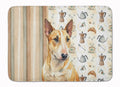 Miniature Bull Terrier Coffee Bar Memory Foam Kitchen Mat Machine Washable Anti-Fatigue Cushion Comfort Bath or Kitchen Rug