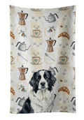 Landseer Newfoundland Coffee Bar Kitchen Towel Velour Plush Front and Cotton Loop Back Machine Washable