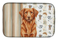 Copper Nova Scotia Duck Tolling Retriever Coffee Bar Dish Drying Mat Absorbent Dish Drying Mat Pad for Kitchen Counter Dish Drainer Mat for Countertop, 14 x 21", Multicolor