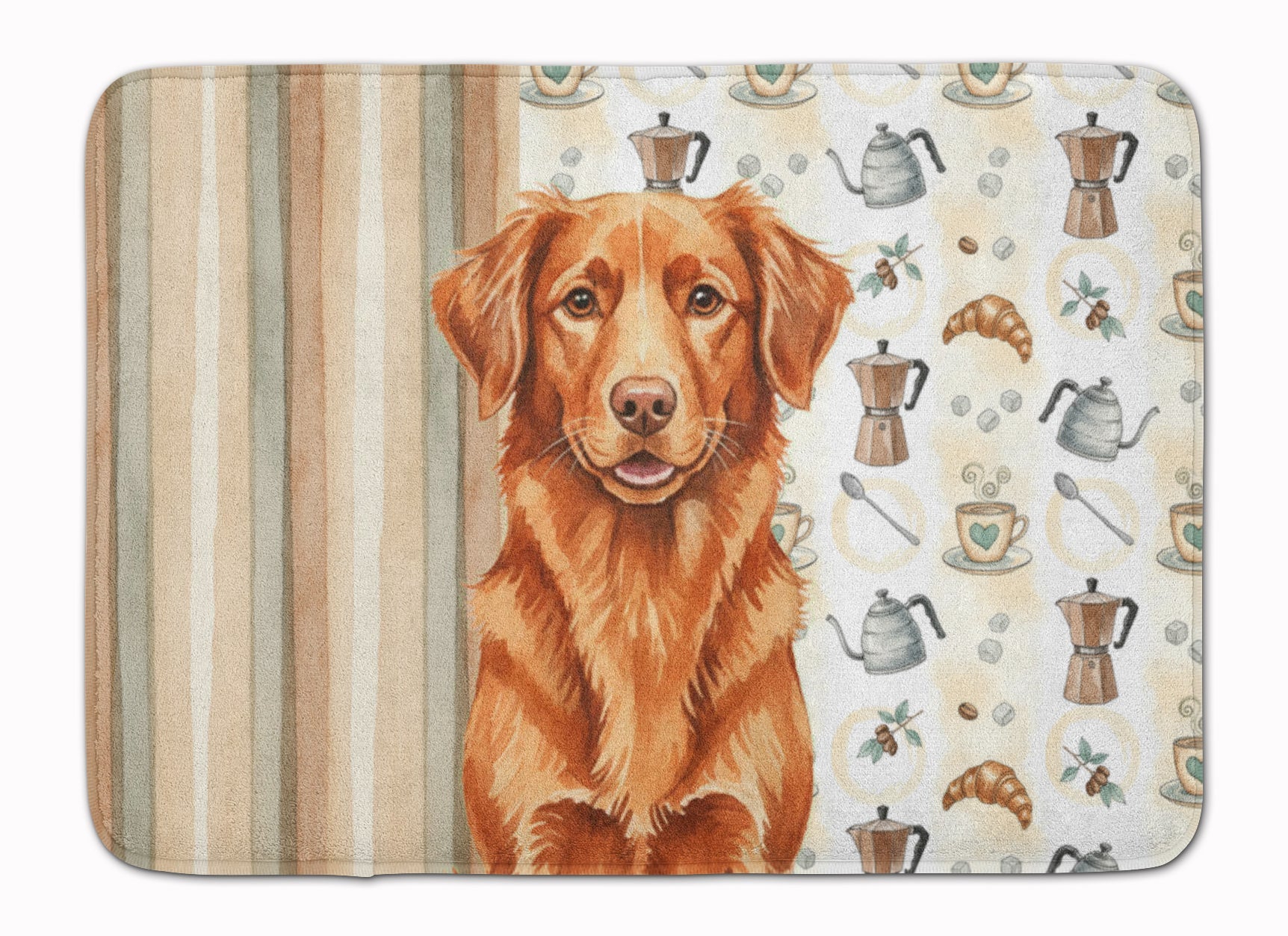 Copper Nova Scotia Duck Tolling Retriever Coffee Bar Memory Foam Kitchen Mat Machine Washable Anti-Fatigue Cushion Comfort Bath or Kitchen Rug