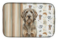 Grizzle and Tan Otterhound Coffee Bar Dish Drying Mat Absorbent Dish Drying Mat Pad for Kitchen Counter Dish Drainer Mat for Countertop, 14 x 21", Multicolor
