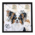 Tricoilor Papillon Coffee Bar Framed Metal Print Bathroom, Kitchen, Office, Home Decor Wall Art Ready to Hang, Square, 8X8