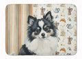 Black and White Pomeranian Coffee Bar Memory Foam Kitchen Mat Machine Washable Anti-Fatigue Cushion Comfort Bath or Kitchen Rug