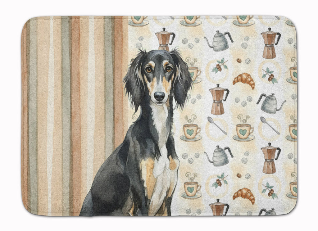 Black and Tan Saluki Coffee Bar Memory Foam Kitchen Mat Machine Washable Anti-Fatigue Cushion Comfort Bath or Kitchen Rug