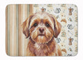 Liver Shih Tzu Coffee Bar Memory Foam Kitchen Mat Machine Washable Anti-Fatigue Cushion Comfort Bath or Kitchen Rug