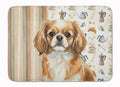 Tibetan Spaniel Coffee Bar Memory Foam Kitchen Mat Machine Washable Anti-Fatigue Cushion Comfort Bath or Kitchen Rug