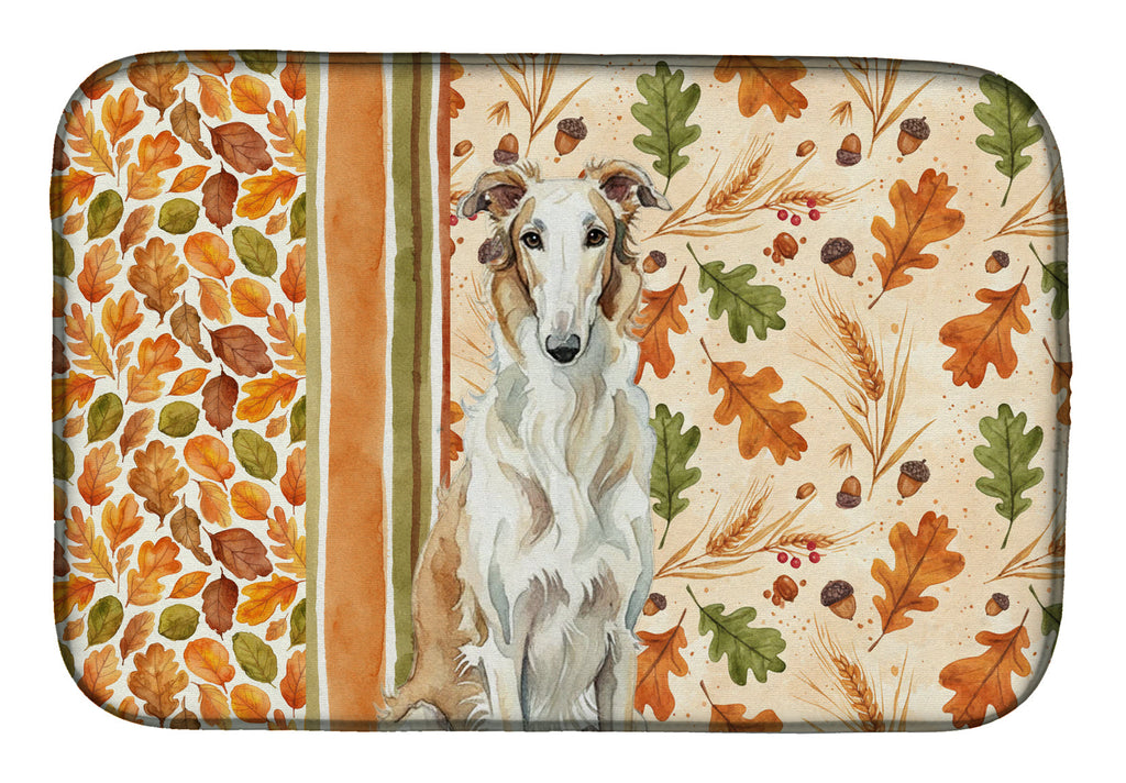 Borzoi Heirloom Fall Dish Drying Mat Absorbent Dish Drying Mat Pad for Kitchen Counter Dish Drainer Mat for Countertop, 14 x 21", Multicolor