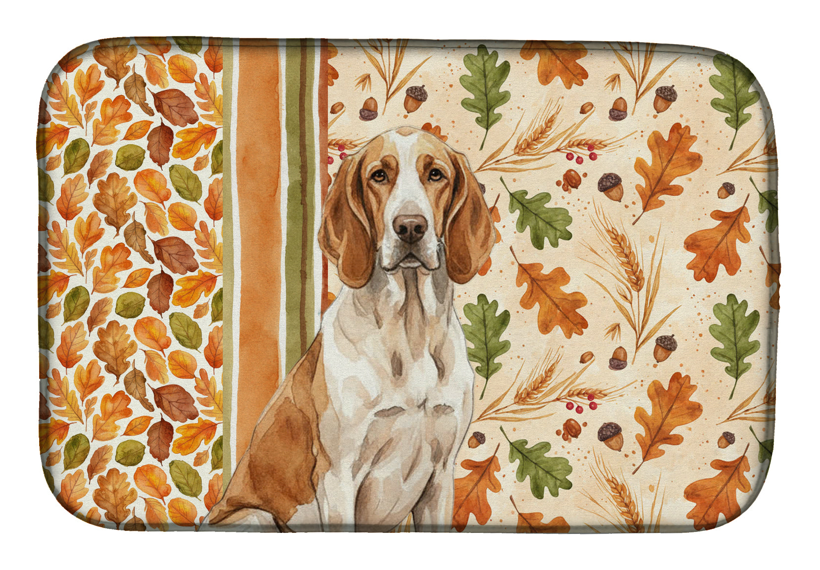 Bracco Italiano Heirloom Fall Dish Drying Mat Absorbent Dish Drying Mat Pad for Kitchen Counter Dish Drainer Mat for Countertop, 14 x 21", Multicolor