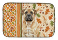 Bullmastiff Heirloom Fall Dish Drying Mat Absorbent Dish Drying Mat Pad for Kitchen Counter Dish Drainer Mat for Countertop, 14 x 21", Multicolor