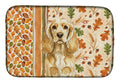 Buff Cocker Spaniel Heirloom Fall Dish Drying Mat Absorbent Dish Drying Mat Pad for Kitchen Counter Dish Drainer Mat for Countertop, 14 x 21", Multicolor