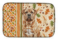 Dogue de Bordeaux Heirloom Fall Dish Drying Mat Absorbent Dish Drying Mat Pad for Kitchen Counter Dish Drainer Mat for Countertop, 14 x 21", Multicolor